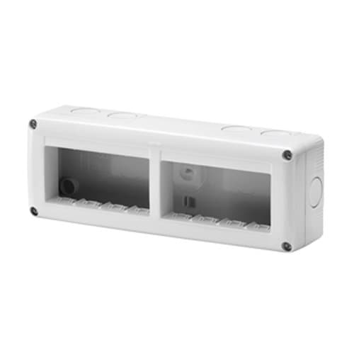 Carcasă aparentă GEWISS pentru 8 module, orizontală, IP40, gri