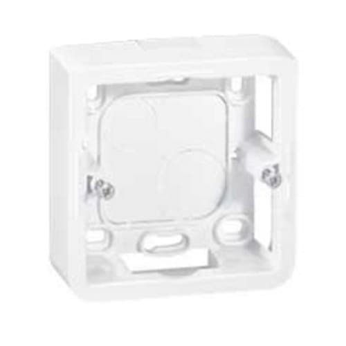 Doză aparentă LEGRAND Mosaic, 2 module, alb, H40 mm