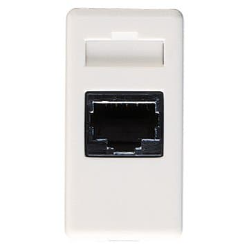 Priză telefon RJ11 GEWISS pentru fax și modem, 1 modul, alb