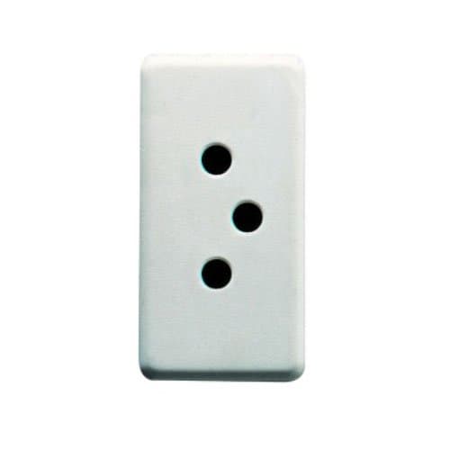 Priză standard GEWISS 2P+E, 10A, 250V, albă, modulară