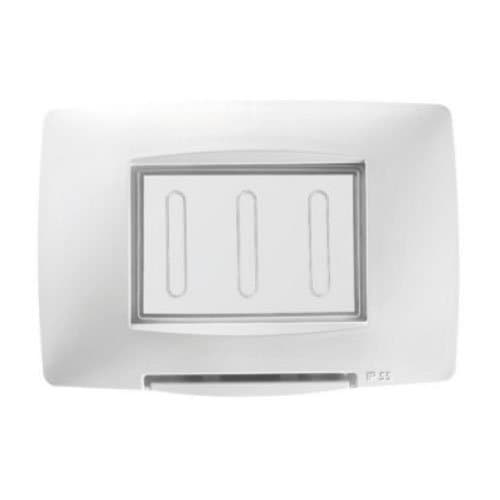 Ramă etanșă GEWISS, 3 module, IP55, CH/Alb