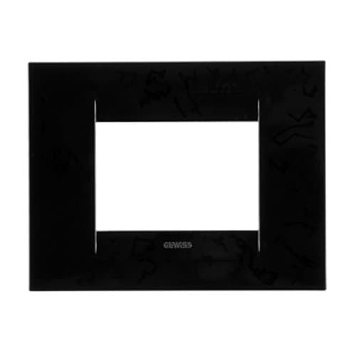 Ramă modulară GEWISS Geo 3 module, CH/Negru toner