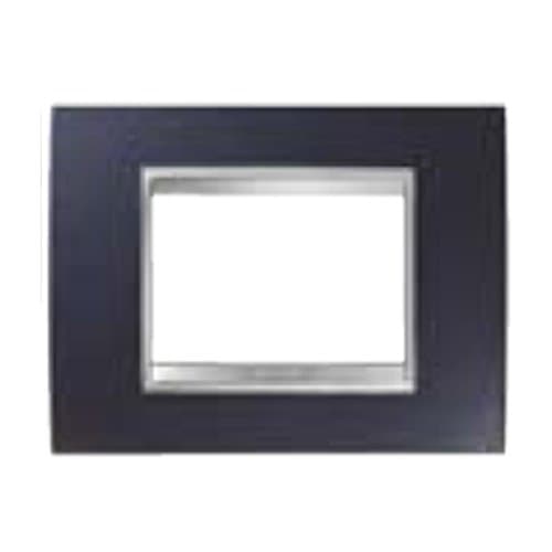Rama modulară GEWISS Lux 2 module, CH/Albastru Chic metalic