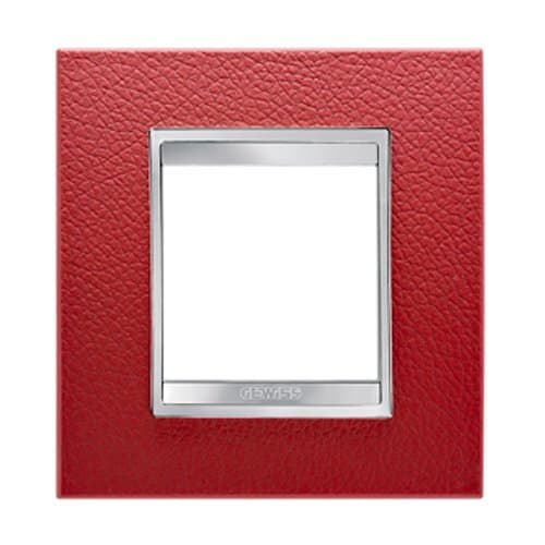 GW16222PR Ramă Lux Int 2 module CH/Rubin (piele)