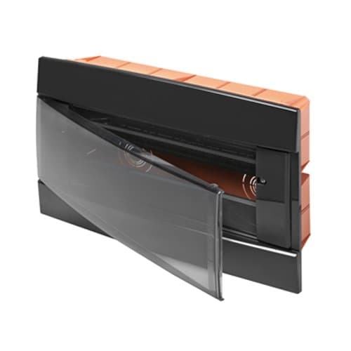 Tablou îngropat GEWISS 12+1 module, negru, IP40