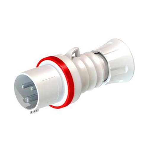 Fisa industrială GEWISS 3P+T 16A 400V, roșie, IP44/IP54