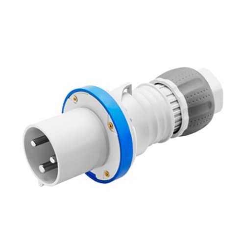 Fișă industrială GEWISS 2P+T 63A, 230V, albastră, IP44/IP54