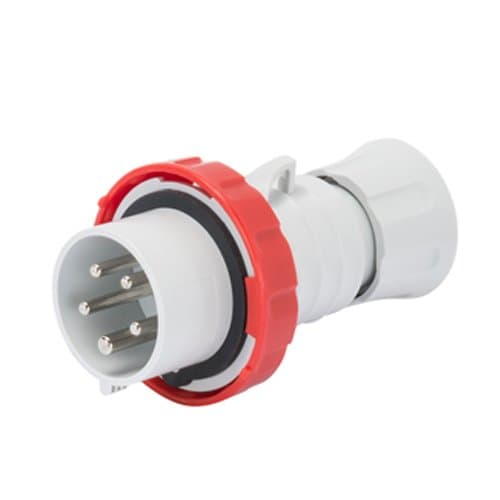 Fișă industrială GEWISS 3P+N+T, roșie, IP66/IP69, 32A