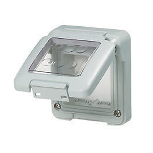 GW27401 Capac cu ramă și suport 2 module IP55 SY/Gri
