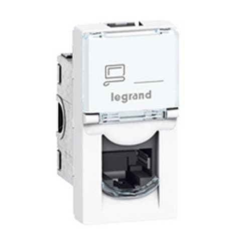 Priză RJ45 UTP cat 5e LEGRAND, Mosaic, alb, 1 modul