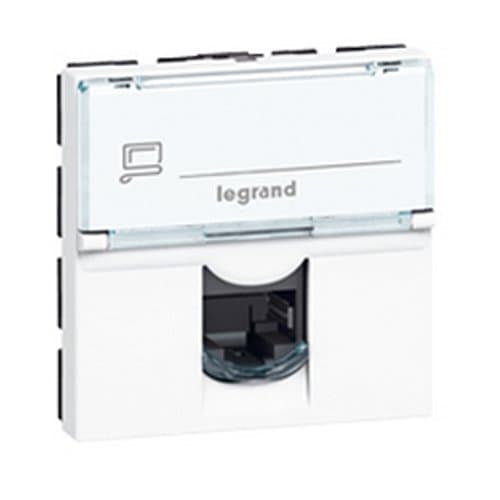 Priză RJ45 LEGRAND Mosaic, alb, pentru rețele UTP cat 5e