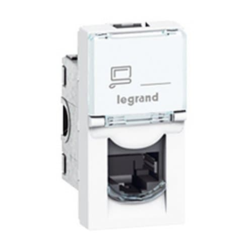 Priză RJ45 STP cat 6a LEGRAND, alb, pentru rețele stabile