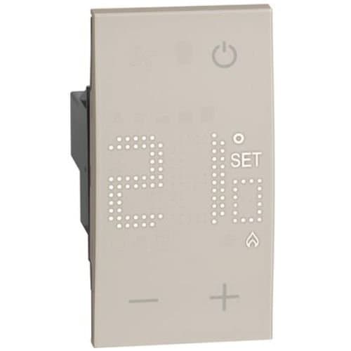 Termostat electronic LEGRAND Living Now, 2 module, finisaj Nisip