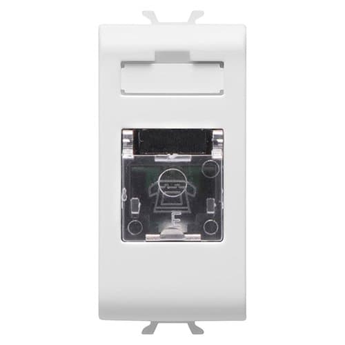 Priză telefon RJ11 GEWISS, 1 modul, din gama Chorus Antibacterian