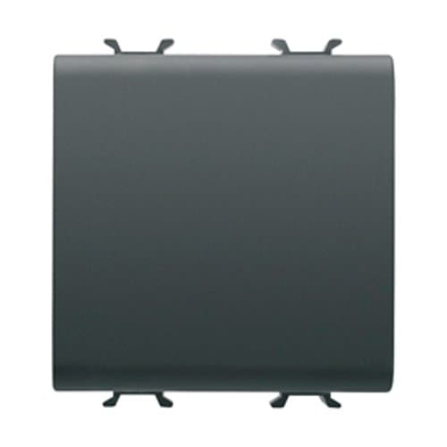 Buton cu revenire GEWISS, 1P NO, negru satin, 16A