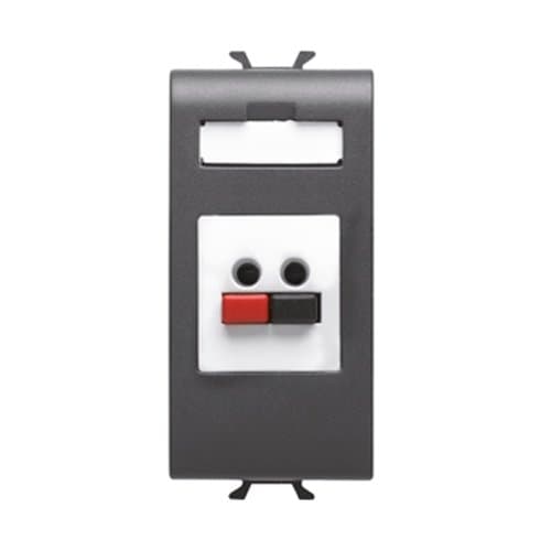 Priză audio-video GEWISS 1 modul, Negru Satin
