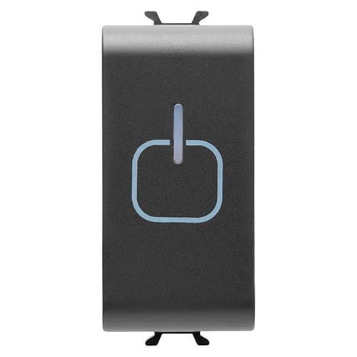 Intrerupător touch GEWISS, 1 modul, negru satin