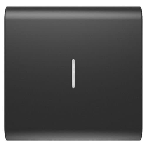 GW12556S Carcasă Buton axial 1 comandă 2 m CH/Negru Satin