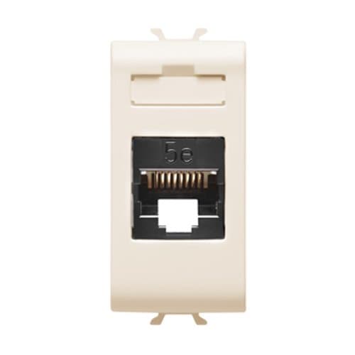 Priză RJ45 UTP cat 5e GEWISS, ivoar, 1 modul