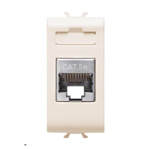 Priză RJ45 FTP cat 5e GEWISS, 1 modul, ivoar