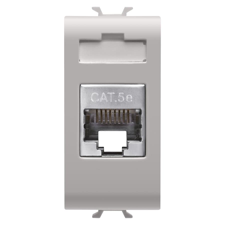 Priză RJ45 FTP cat 5e GEWISS, bej satin, modulară