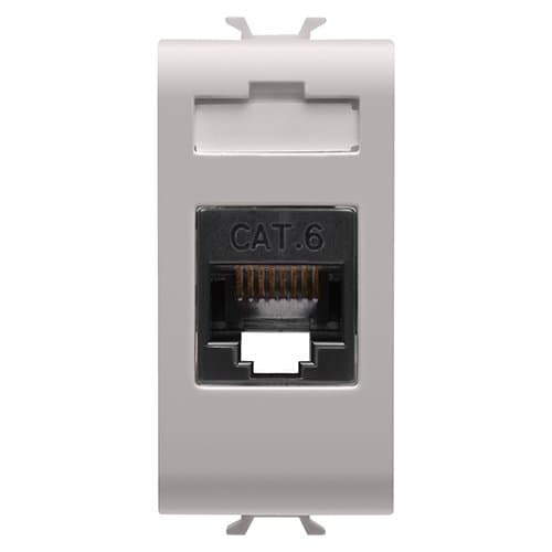 Priză RJ45 UTP Cat 6 GEWISS, 1 modul, bej satin