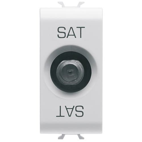 Priză TV/SAT GEWISS, 1 modul, alb satin