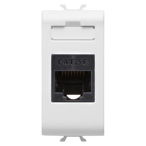 Priză RJ45 UTP cat 5e GEWISS, alb satin, 1 modul