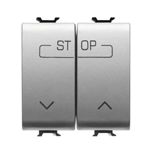 Buton de comandă GEWISS Chorus, gri titan, 250 V, 10 A