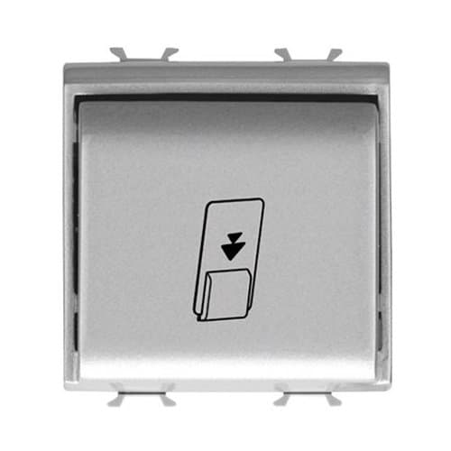 Întrerupător card GEWISS, 1P, 16AX, gri titan, 2 module