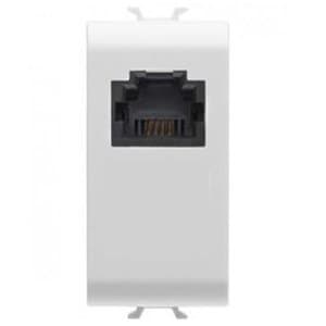 Priză telefon RJ11 GEWISS, 1 modul, alb