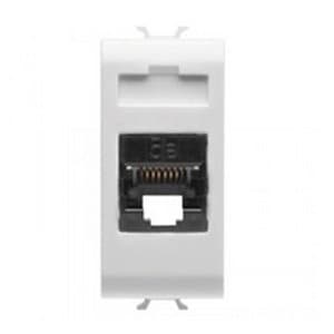 Priză RJ45 UTP cat 5e GEWISS, alb, 1 modul