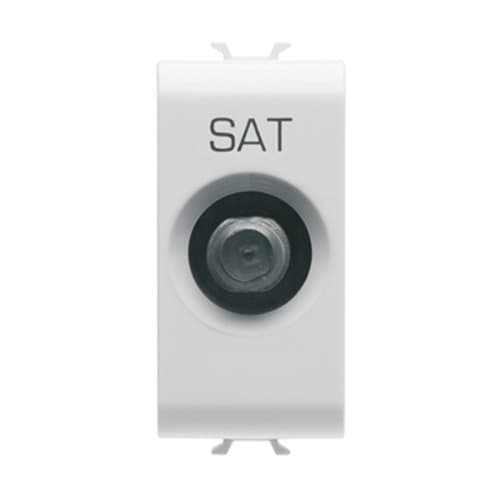 Priză TV/SAT GEWISS Chorus, 1 modul, alb