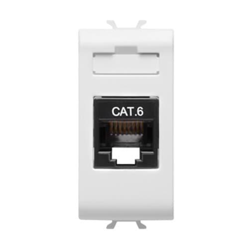 Priză RJ45 UTP cat 6 GEWISS Chorus, alb, 1 modul