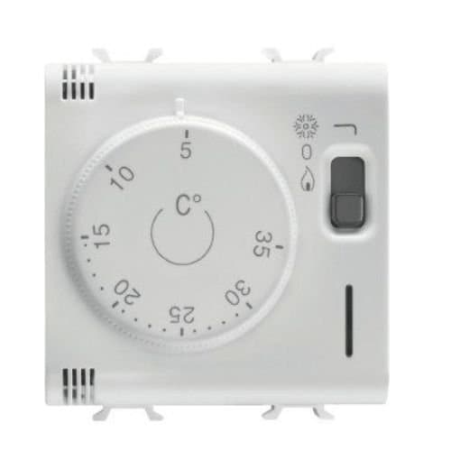 Termostat GEWISS, 2 module, alb, 230V