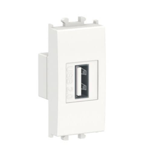 Priză USB Schneider Electric Easy Styl, 1 modul, alb