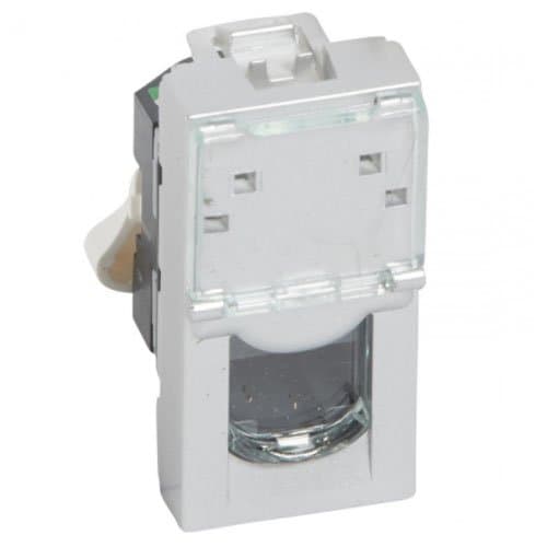 Priză RJ45 LEGRAND Mosaic, UTP cat 5e, aluminiu