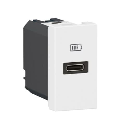 Priză USB C LEGRAND Mosaic, alb, 3A, 20W