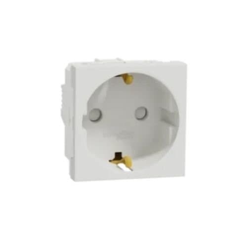 PRZ NU303718 New Unica Priză standard DE 16A cu obt 2 m Alb