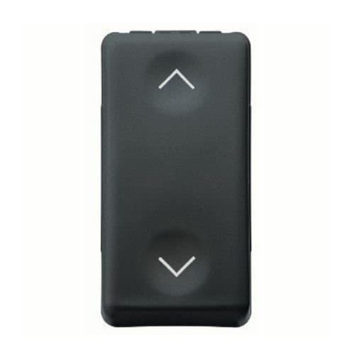 Buton cu revenire UP/DOWN GEWISS, 10A, modular, alb/negru