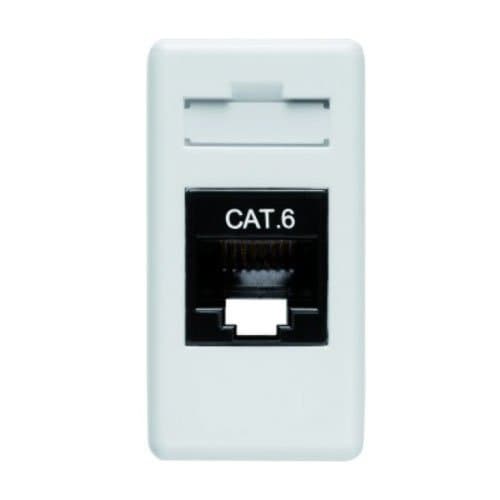 Priză RJ45 UTP Cat 6 GEWISS, 1 modul, albă