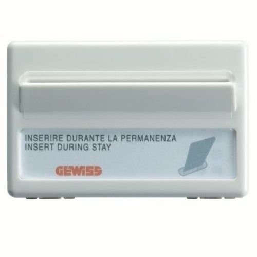 Întrerupător card GEWISS, 3 module, alb