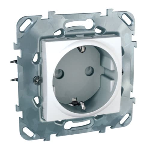 PRZ MGU50.037.18Z Unica Priza 16A 2P+E capac 2 m Alb