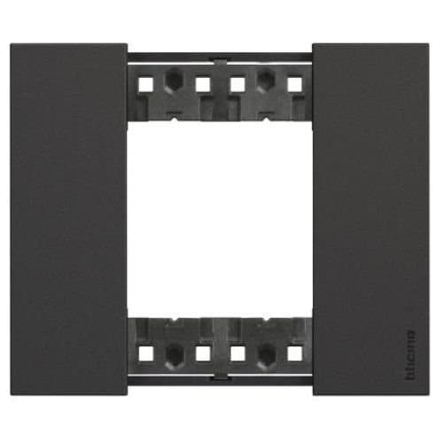 Ramă modulară LEGRAND Living Now, 2 module, neagră