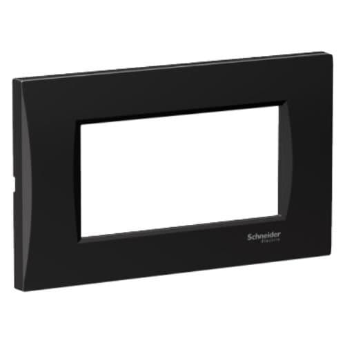 Ramă curbata modulară Schneider Electric, 4 module, negru metalic