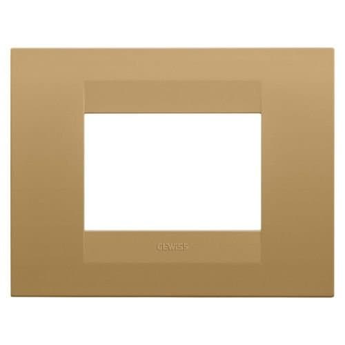 Ramă modulară GEWISS Geo, 3 module, CH/Auriu