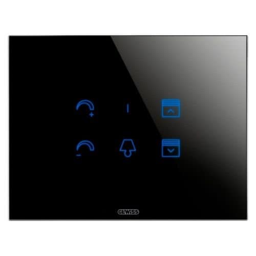 Ramă modulară GEWISS Ice Touch, 3 module, negru