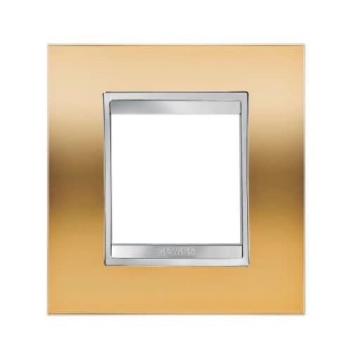 Ramă modulară GEWISS Lux International, 2 module, CH/Auriu