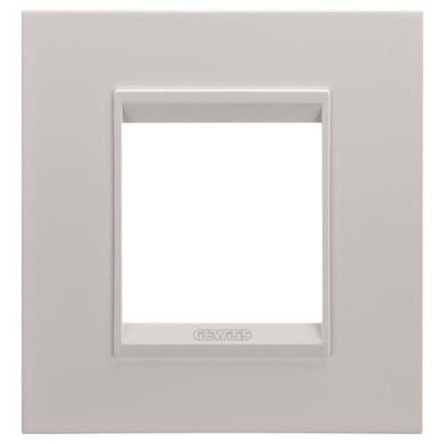 Ramă modulară GEWISS pentru 2 module, bej satin, metal