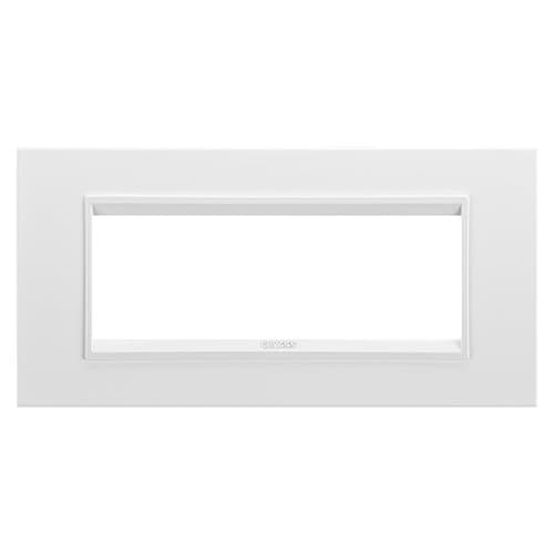 Ramă modulară GEWISS Lux monocrom, 6 module, CH/Alb